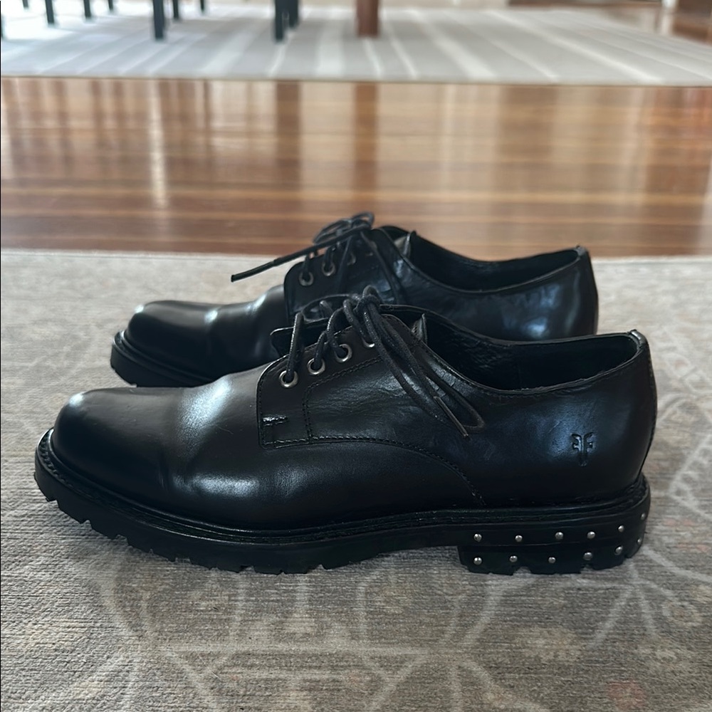 Frye Women Charlotte Studded Lug Sole Oxfords
